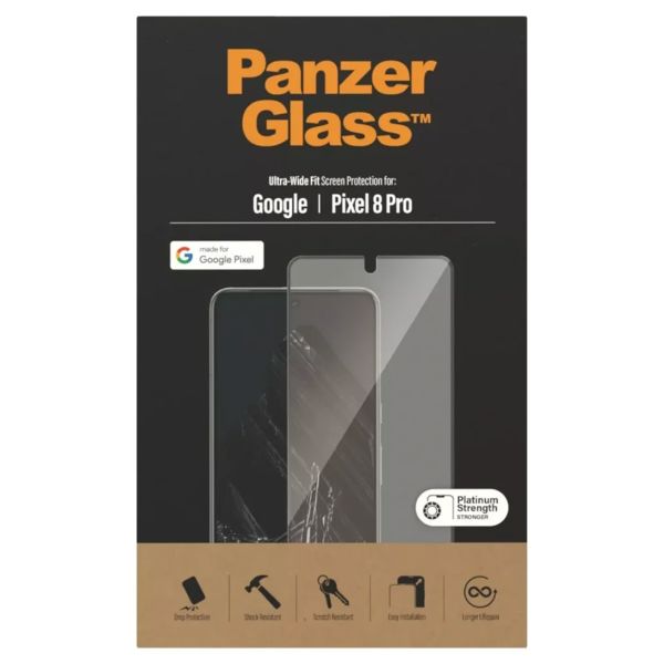 PanzerGlass Protection d'écran Ultra-Wide Fit Anti-bactérienne Google Pixel 8 Pro