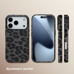 Selencia Coque Sabi imprimé panthère avec MagSafe Apple iPhone 17 Pro - Midnight Black
