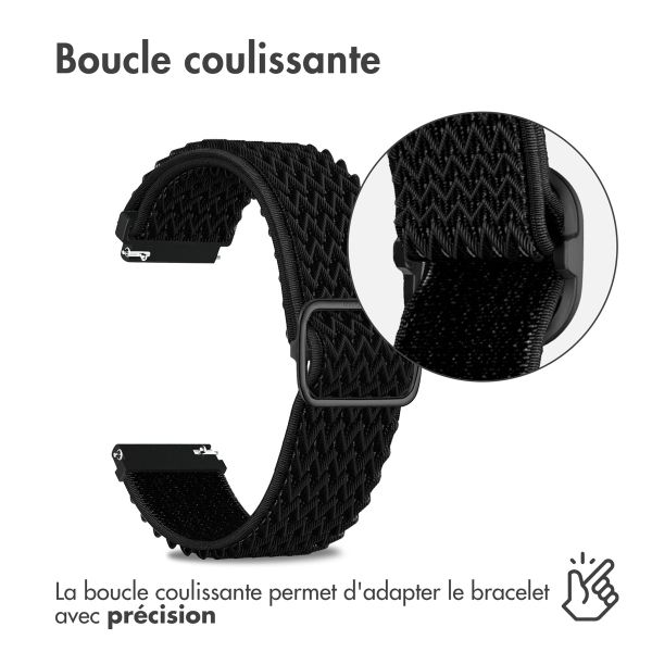 imoshion Bracelet en nylon élastique  - Connexion universelle 18 mm - Noir