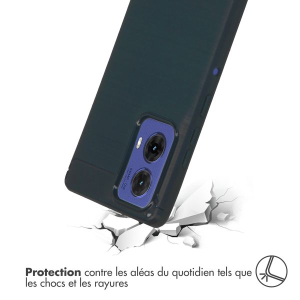 imoshion Coque Brushed Motorola Moto G85 - Bleu foncé