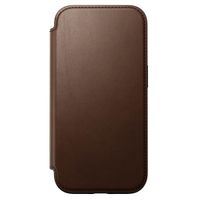 Nomad Étui de télephone portefeuille Modern Leather Folio Apple iPhone 16 - Marron