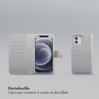 Selencia Étui portefeuille amovible Olyn avec MagSafe Apple iPhone 12 (Pro) - Gris