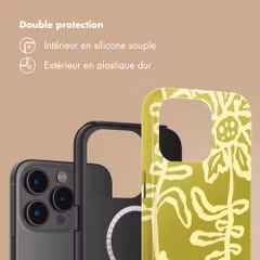 Selencia Coque arrière Vivid avec MagSafe Apple iPhone 15 Pro - Chalky Bloom