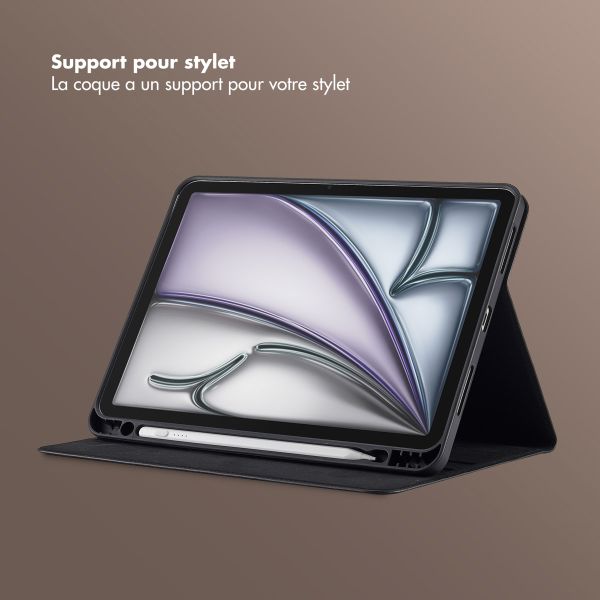 Selencia Coque tablette Riva Apple iPad Air 11 pouces (2025) M3 / (2024) M2 / Air 5 (2022) / Air 4 (2020) - Noir