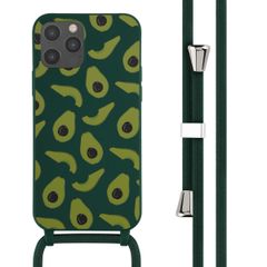 imoshion Coque design en silicone avec cordon Apple iPhone 12 (Pro) - Avocado Green