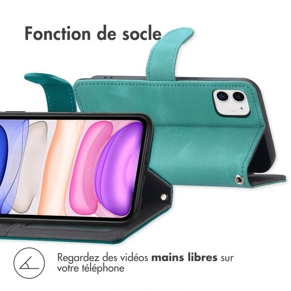 imoshion Etui de téléphone portefeuille avec cordon iPhone 11 - Turquoise