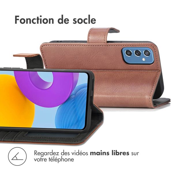 imoshion Étui de téléphone portefeuille Luxe Samsung Galaxy M52 - Brun