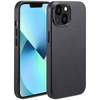 Accezz Coque arrière en cuir avec MagSafe Apple iPhone 13 - Onyx Black