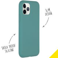 Accezz Coque Liquid Silicone Apple iPhone 11 Pro - Vert foncé