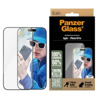 PanzerGlass Protection d'écran Ultra-Wide Fit Anti-bactérienne Apple iPhone 16 Pro