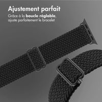 imoshion Bracelet tissé en nylon Apple Watch Series 1 á 11 / SE / Ultra (44/45/46/49 mm) - Noir