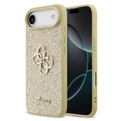Guess Coque 4G Metal Logo Glitter Apple iPhone Air - Doré