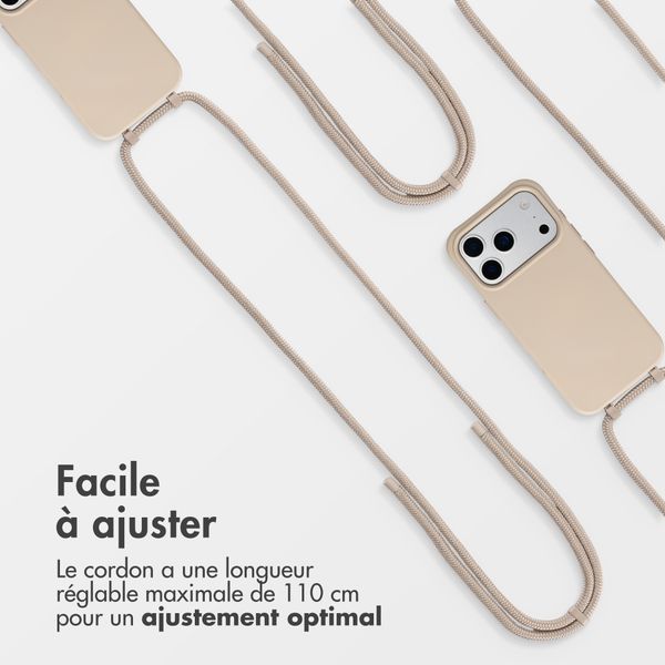 imoshion Coque arrière Color avec cordon amovible et MagSafe Apple iPhone 17 Pro - Nude