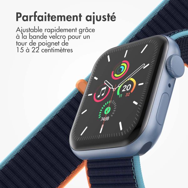 imoshion Bracelet en nylon⁺ Apple Watch Series 1 á 10 / SE / Ultra (2) (44/45/46/49 mm) - Dark Navy Blue