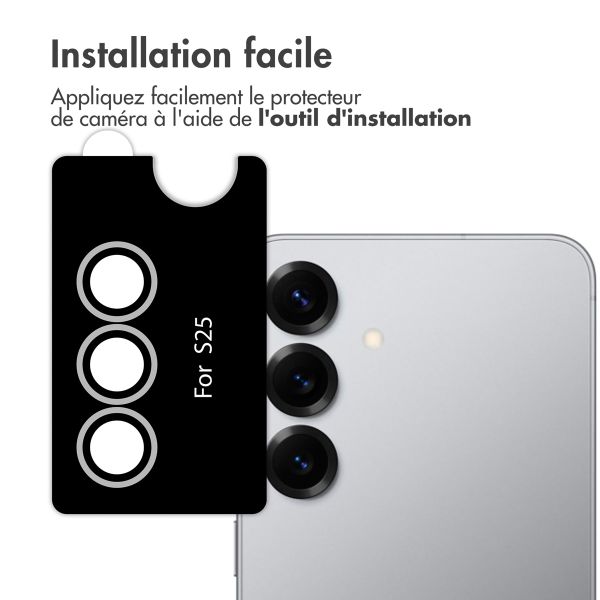 imoshion Lot de 2 protections d'objectif de caméra Samsung Galaxy S25 - Silver Shadow