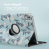 imoshion Coque tablette Design rotatif à 360° Lenovo Tab M10 5G - Flowers