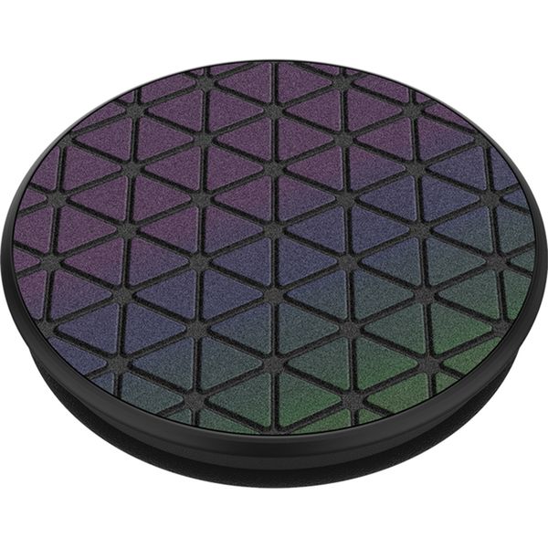 PopSockets PopGrip - Amovible - Reflective Techno Grid Chromatic