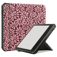 imoshion Étui de liseuse portefeuille design Pliable Kobo Libra Colour - Bloom Love Blush
