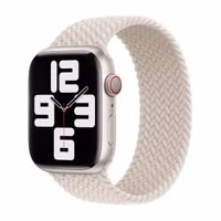 Apple Bracelet Solo tressé Apple Watch | 44/45/46/49 mm - Taille 10 - Starlight