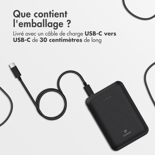 imoshion Batterie externe compacte 10.000 mAh - Noir