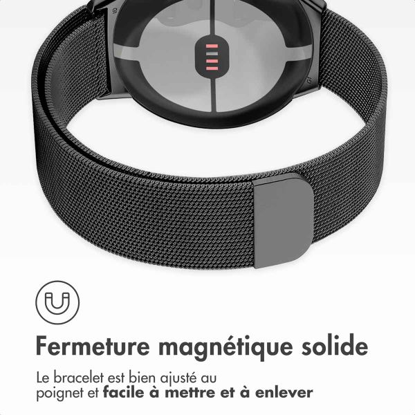 imoshion Bracelet magnétique milanais Google Pixel Watch / Watch 2 / Watch 3 / Watch 4 (41 mm) - Noir