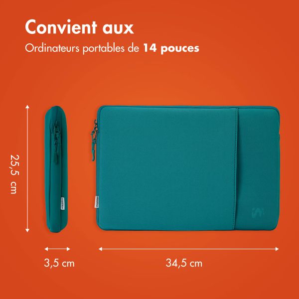 imoshion Pochette ordinateur avec compartiment 14 pouces - Petrol Green