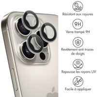 imoshion Lot de 2 protections d'objectif de caméra iPhone 16 Pro / 16 Pro Max - Natural / Titanium