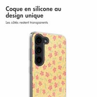 imoshion Coque design pour Samsung Galaxy S23 - Sunny Yellow Petite Flowers