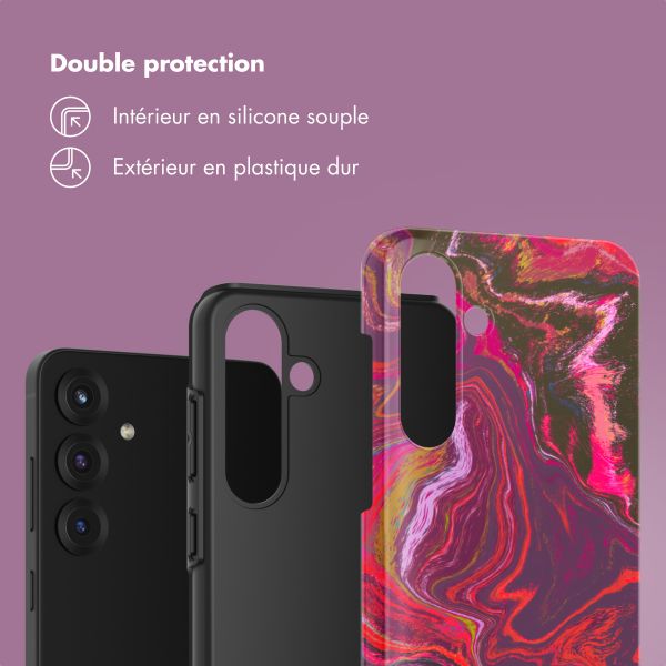 Selencia Coque arrière Vivid Samsung Galaxy S25 Plus - Marble Purple