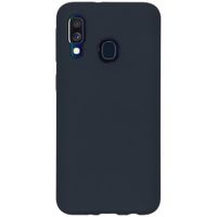 Accezz Coque Liquid Silicone Samsung Galaxy A40 - Bleu foncé