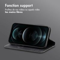 imoshion Étui de téléphone portefeuille Slim Apple iPhone 12 (Pro) - Noir
