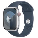 Apple Sport Band Apple Watch Series 1 á 10 / SE / Ultra (2) (44/45/46/49 mm) - Taille S/M - Storm Blue