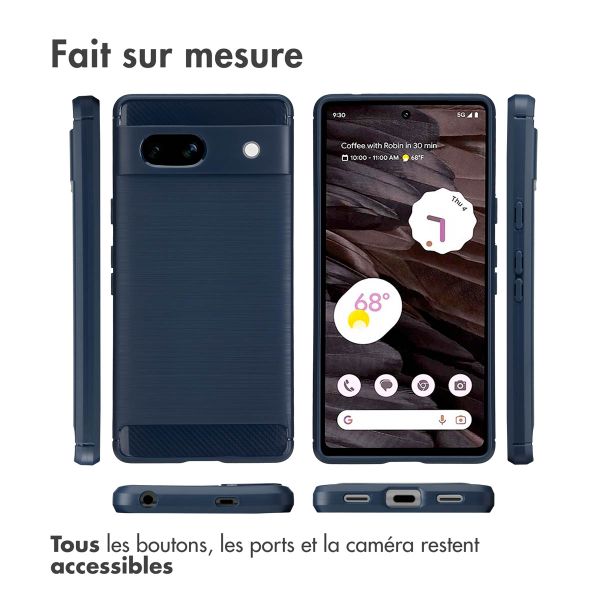 imoshion Coque Brushed Google Pixel 7a - Bleu foncé