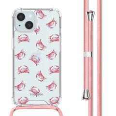 imoshion Coque Design avec cordon Apple iPhone 15 - Crab Watercolor