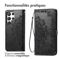 imoshion Etui de téléphone portefeuille Mandala Samsung Galaxy S23 Ultra - Noir