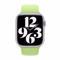 Apple Bracelet Boucle unique en Silicone Apple Watch | 44/45/46/49 mm - Taille 8 - Sprout Green
