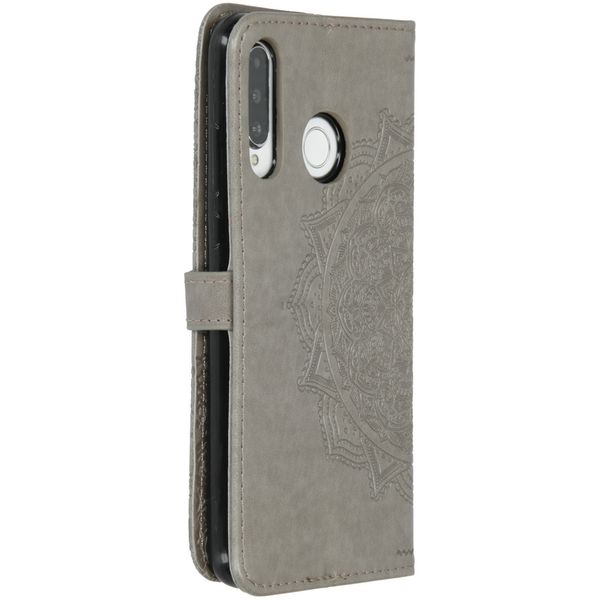 Etui de téléphone portefeuille Huawei P30 Lite - Gris