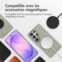 Accezz Coque arrière en cuir avec MagSafe Samsung Galaxy S26 Ultra - Light Grey
