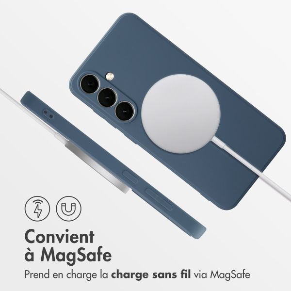 imoshion Coque Couleur avec MagSafe Samsung Galaxy S24 FE - Bleu foncé