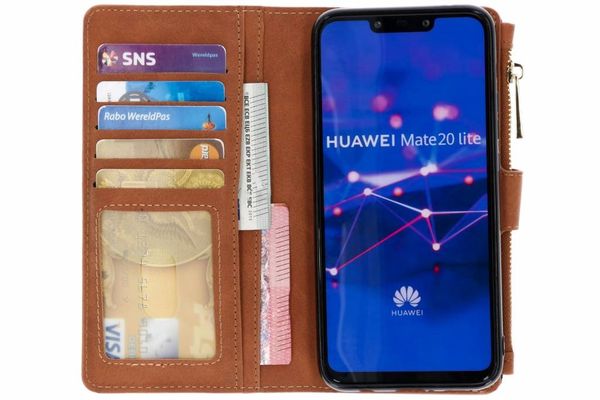 Porte-monnaie de luxe Huawei Mate 20 Lite - Brun