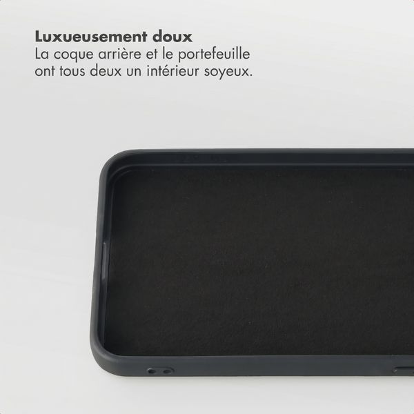 Selencia Étui portefeuille amovible Olyn avec MagSafe Samsung Galaxy A57 (5G) - Noir