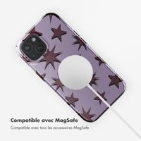 Selencia Coque arrière Vivid Tough avec MagSafe iPhone 15 - Stars Plum Lilac