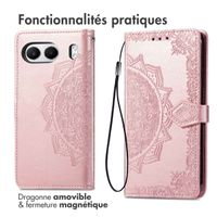 imoshion Etui de téléphone portefeuille Mandala OnePlus Nord 4 - Rose Dorée