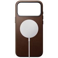 Nomad Coque arrière Traditional Leather avec MagSafe Apple iPhone 17 Pro Max - Marron