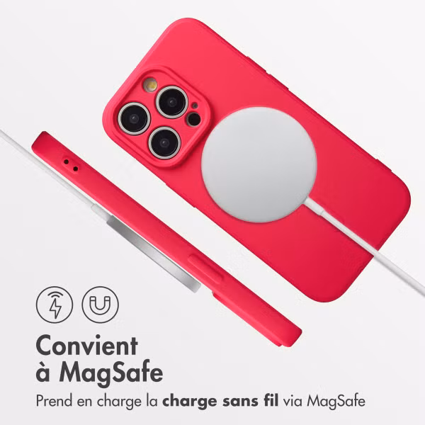 imoshion Coque Couleur avec MagSafe Apple iPhone 15 Pro Max - Neon Pink