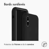 Accezz Coque Liquid Silicone Apple iPhone X / Xs - Noir