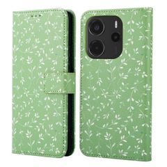 imoshion Étui de téléphone portefeuille Design Xiaomi Redmi Note 14 (4G) - Green Flowers