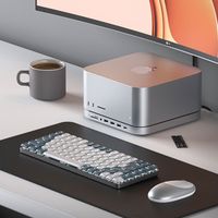 Satechi Support en aluminium pour Mac Mini/Mac Studio - Avec emplacement pour SSD - Argent