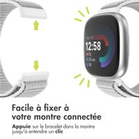 imoshion Bracelet en nylon Fitbit Versa 4/ 3 / Sense (2) - Gris