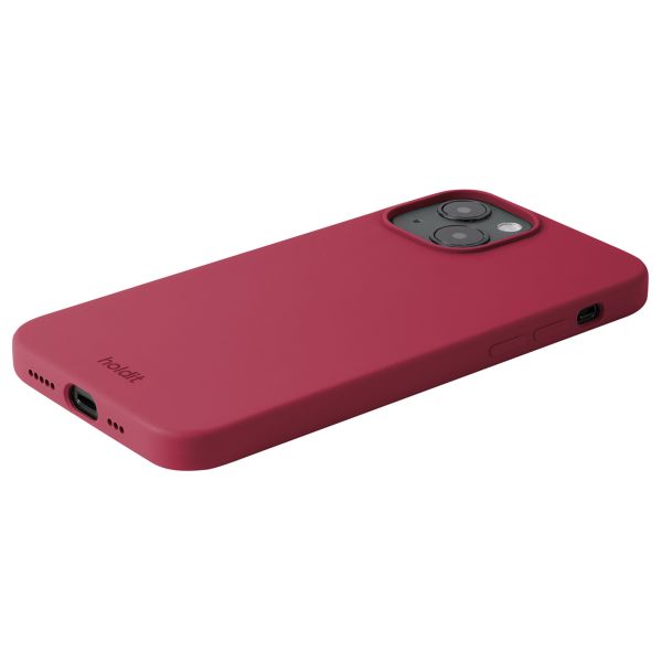 Holdit Coque Silicone iPhone 14 / 13 - Red Velvet